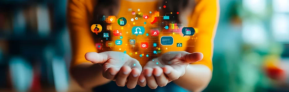 Diretor de marketing analisando dashboard de métricas estratégicas de redes sociais