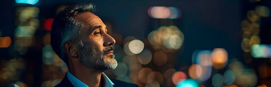 Equipe executiva discutindo percepção de marca e presença institucional no mercado